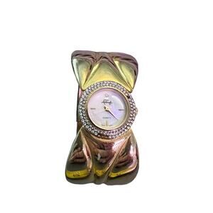 Faberge Gold Tone VINTaGE Cuff Bracelet Watch